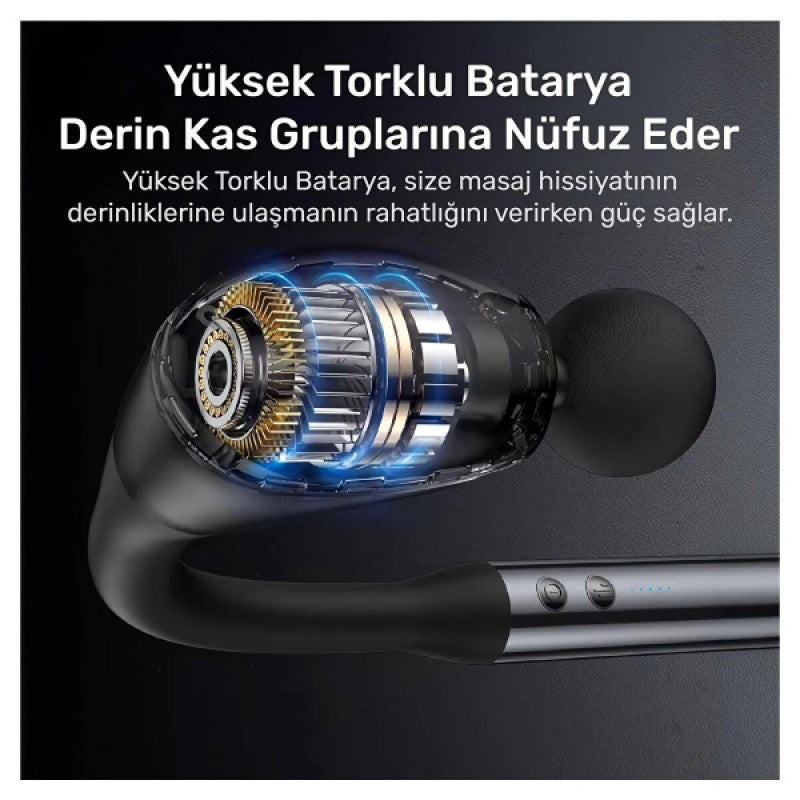 TheragunErgo™ 4 Başlıklı Uzun Saplı Ergonomik Profesyonel Masaj Tabancası