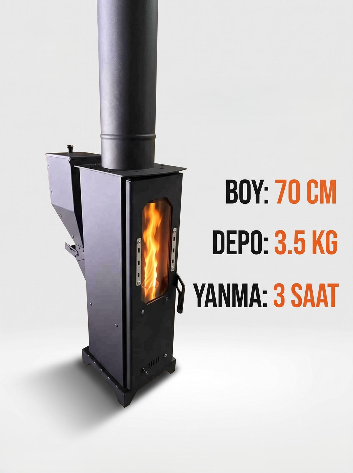 HAN ISI Premium™ - Pratik Mini Kamp ve Balkon Pelet Sobası
