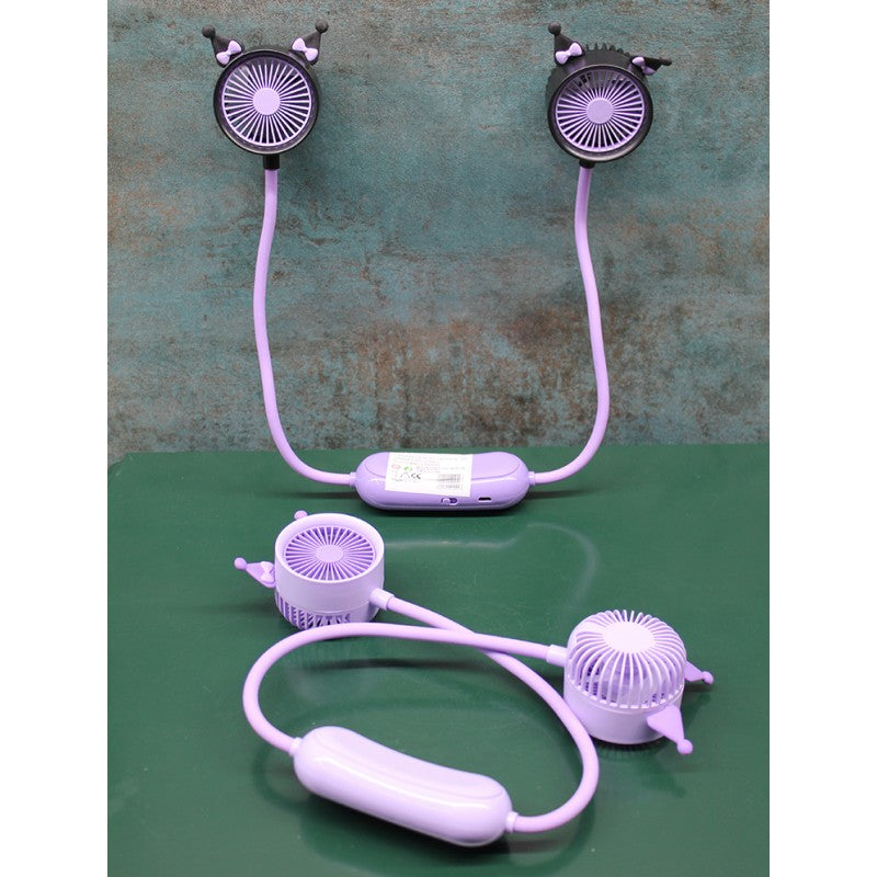 Kuromi™ Şarjlı Boyun Fanı | 2 Kademeli Taşınabilir Mini Vantilatör