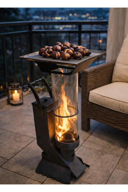HAN ISI Premium™ - Pratik Mini Kamp ve Balkon Pelet Sobası - Pelet ve Pürmüz Hediyeli