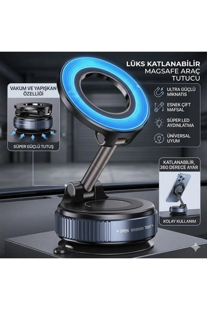 MagHold™ Vakumlu Manyetik Araç İçi Telefon Tutucu - Ultra Güçlü Sarsılmaz Sabitleyici