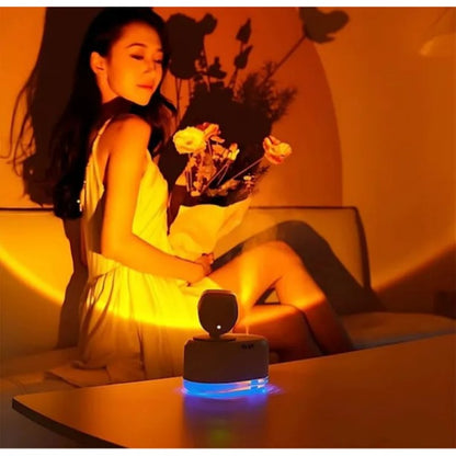 SunsetVibe™ Gün Batımı Lambalı Ultrasonik Hava Nemlendirici & Oda Difüzörü