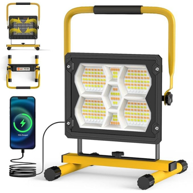SolarForce™ 400 LED'li Güneş Enerjili Taşınabilir Projektör & Powerbank