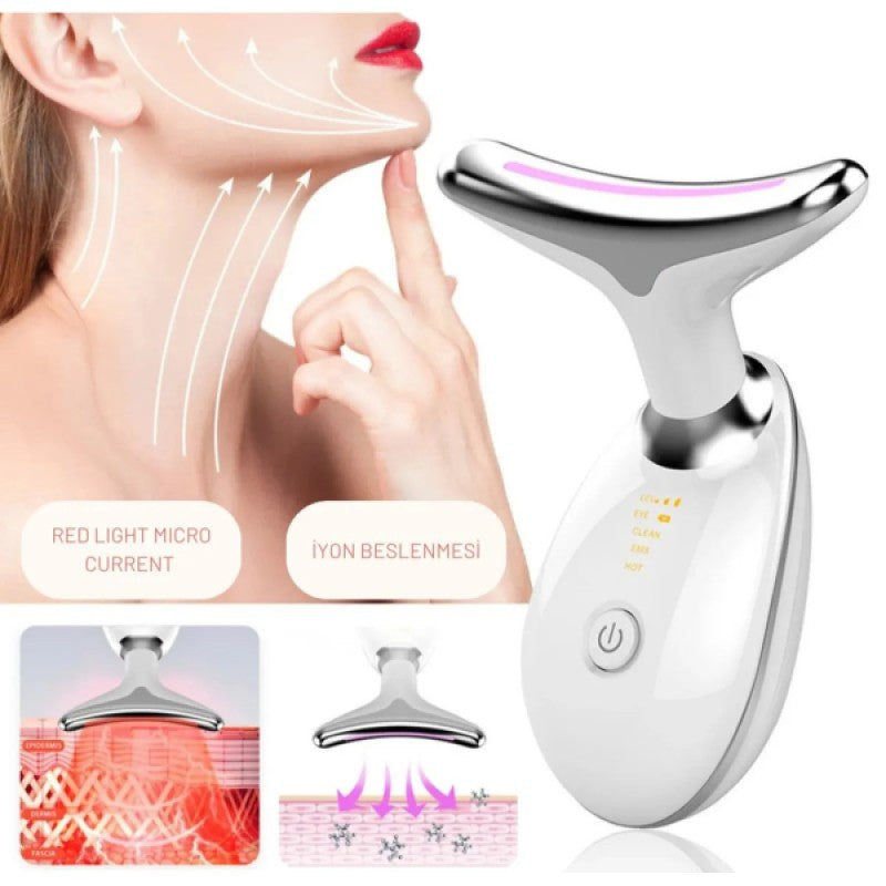 LiftUp™ LED Işıklı Kırışıklık Karşıtı Yüz ve Boyun Masaj Cihazı (Anti-Aging)