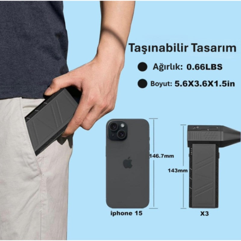 TurboJet™ Taşınabilir Mini Jet Fan (Turbo Güçlü Temizlik)