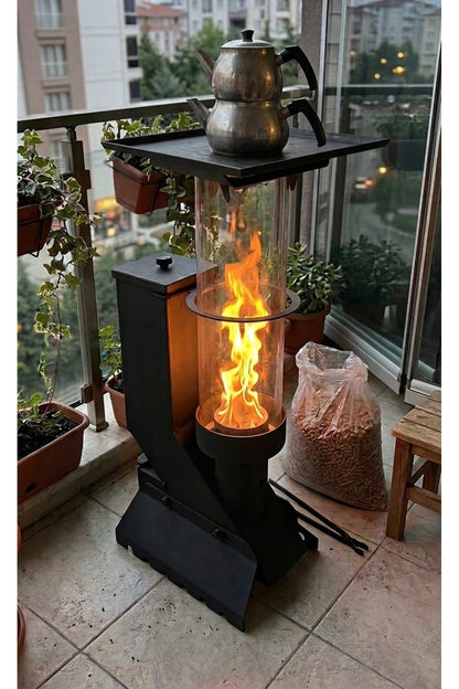 HAN ISI Premium™ - Pratik Mini Kamp ve Balkon Pelet Sobası