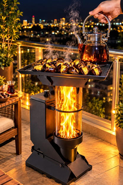 HAN ISI Premium™ - Pratik Mini Kamp ve Balkon Pelet Sobası