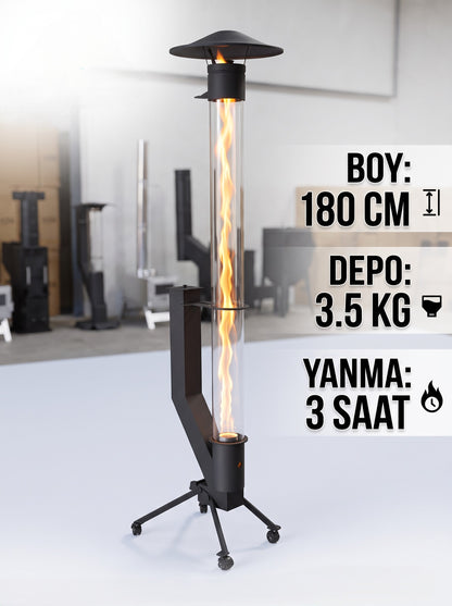 HAN ISI Premium™ - Pratik Mini Kamp ve Balkon Pelet Sobası
