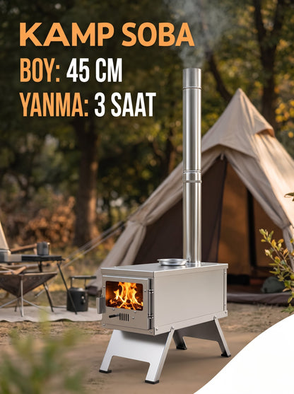 HAN ISI Premium™ - Pratik Mini Kamp ve Balkon Pelet Sobası