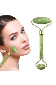 JadeGlow™ %100 Doğal Yeşim Taşı Çift Taraflı Yüz Masaj Aleti (Jade Roller)