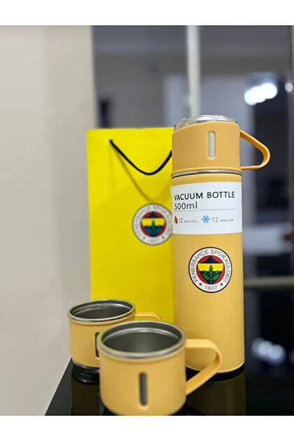 CampVibe™ Fenerbahçe 3'ü 1 Arada Paslanmaz Çelik Sızdırmaz Vakumlu Kamp Termosu
