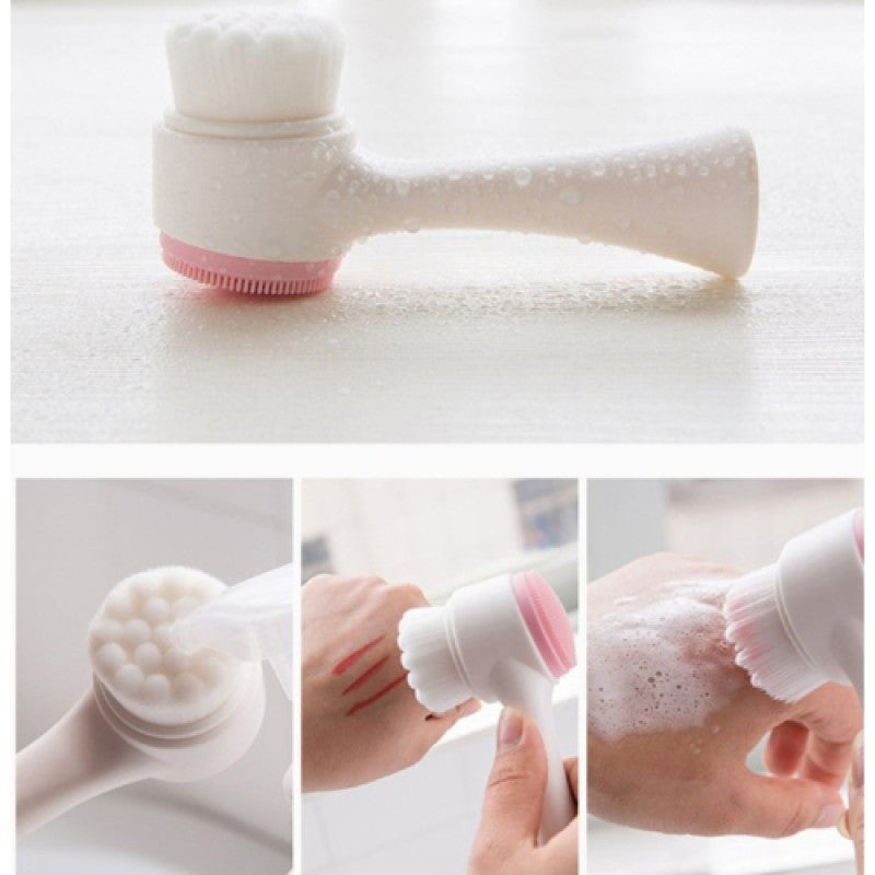 SkinPure™ Çift Taraflı Manuel Yüz Temizleme ve Gözenek Arındırıcı Silikon Fırça